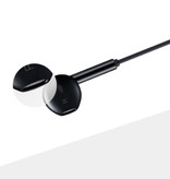 Huawei CM33 Wired Earphones Eartjes Ecouteur Earphone with Microphone Black