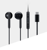 Huawei CM33 Wired Earphones Oortjes Ecouteur Oortelefoon met Microfoon Zwart