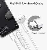 Huawei CM33 Wired Earphones Oortjes Ecouteur Oortelefoon met Microfoon Wit