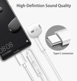 Huawei Ecouteurs Filaires CM33 Eartjes Ecouteur Ecouteurs avec Microphone Blanc