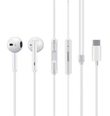 Huawei CM33 Wired Earphones Eartjes Ecouteur Earphones with Microphone White