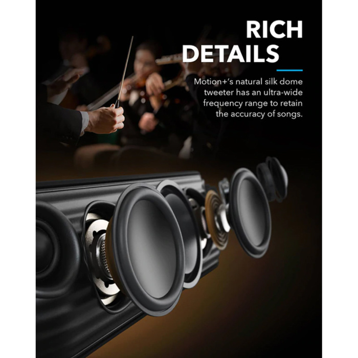 ANKER SoundCore Motion Soundbar - Drahtloser Lautsprecher Drahtlose Bluetooth 5.0-Lautsprecherbox Schwarz