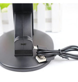 Stuff Certified® Charging Station for PlayStation 4 Charging Dock Station for Controller - Dual Charging Station White