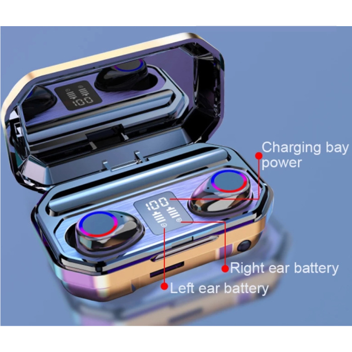 TWS Wireless Earphones 2200mAh Powerbank Smart Touch Control Bluetooth 5.0 In Ear Wireless Buds Earphones Earbuds Earphones