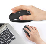 Stuff Certified® Bezprzewodowa mysz G-1600 bezszumowa - optyczna - oburęczna i ergonomiczna - czerwona