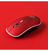 Stuff Certified® Bezprzewodowa mysz G-1600 bezszumowa - optyczna - oburęczna i ergonomiczna - czerwona