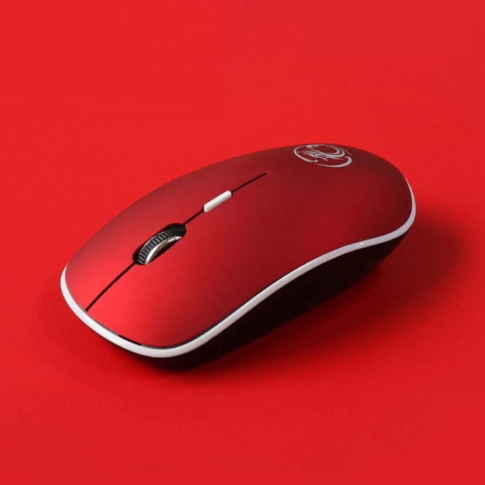 Mouse wireless G-1600 silenzioso - ottico - ambidestro ed ergonomico - rosso