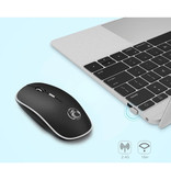 Stuff Certified® G-1600 Wireless Mouse geräuschlos - optisch - beidhändig und ergonomisch - grau