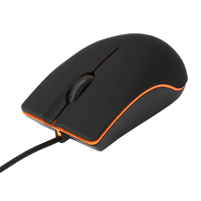 Mouse ottico M20 cablato - silenzioso / ottico / ambidestro / ergonomico - nero