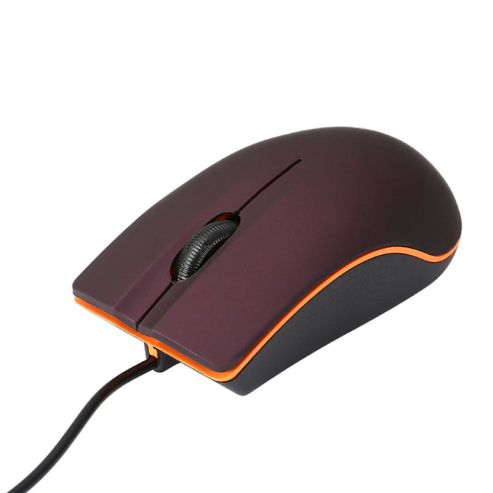 Mouse ottico M20 cablato - silenzioso / ottico / ambidestro / ergonomico - rosso