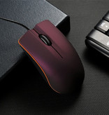 Robotsky Mouse ottico M20 cablato - silenzioso / ottico / ambidestro / ergonomico - rosso