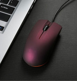 Robotsky M20 Optical Mouse Wired - Noiseless / Optical / Ambidextrous / Ergonomic - Red