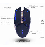 Zuoya MMR5 Optical Gaming Mouse verkabelt - Rechtshänder und ergonomisch mit DPI-Einstellung - 3200 DPI - 7 Tasten - Schwarz