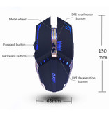 Zuoya Souris de jeu optique MMR5 filaire - Droitier et ergonomique avec réglage DPI - 3200 DPI - 7 boutons - Noir