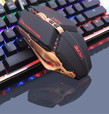 Zuoya MMR5 Optical Gaming Mouse verkabelt - Rechtshänder und ergonomisch mit DPI-Einstellung - 3200 DPI - 7 Tasten - Schwarz