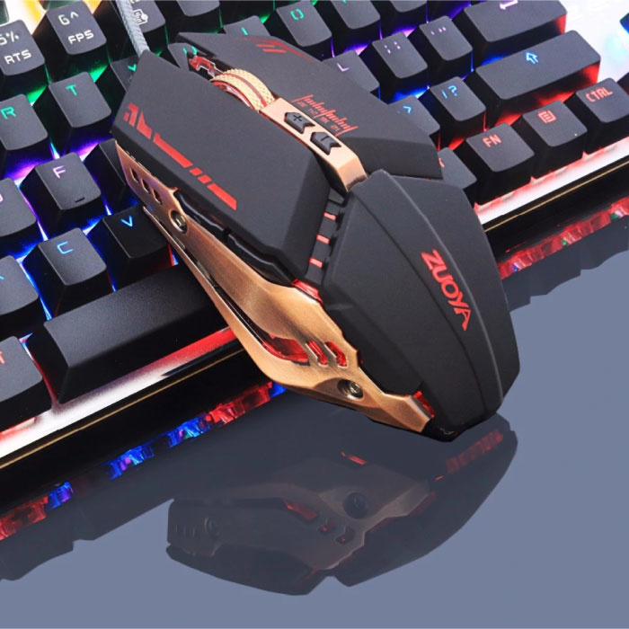 MMR5 Optical Gaming Mouse verkabelt - Rechtshänder und ergonomisch mit DPI-Einstellung - 3200 DPI - 7 Tasten - Schwarz