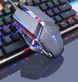 Zuoya MMR5 Optical Gaming Mouse verkabelt - Rechtshänder und ergonomisch mit DPI-Einstellung - 3200 DPI - 7 Tasten - Grau