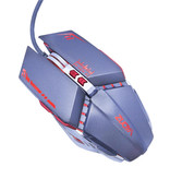 Zuoya MMR5 Optical Gaming Mouse verkabelt - Rechtshänder und ergonomisch mit DPI-Einstellung - 3200 DPI - 7 Tasten - Grau