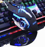 Zuoya MMR4 Optische Gaming Muis Bedraad - Rechtshandig en Ergonomisch met DPI Aanpassing - 3200 DPI - 6 Knoppen - Zwart