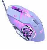 Zuoya MMR4 Optical Gaming Mouse verkabelt - Rechtshänder und ergonomisch mit DPI-Einstellung - 3200 DPI - 6 Tasten - Weiß