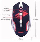 Zuoya MMR4 Optical Gaming Mouse verkabelt - Rechtshänder und ergonomisch mit DPI-Einstellung - 3200 DPI - 6 Tasten - Schwarz