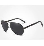 Kingseven Goldstar Sunglasses - Pilot Glasses with UV400 and Polarization Filter for Men and Women - Black