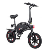 Dyu Foldable Electric Bicycle - Off-Road Smart E Bike - 240W - 6 Ah Battery - Black