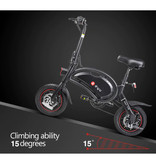 Dyu Bicicleta eléctrica plegable - Bicicleta eléctrica inteligente todoterreno - 240W - Batería de 6 Ah - Negro
