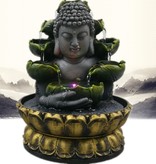 VINRITO Ornamental Wasserfall Buddha Statue - LED Brunnen Dekor Feng Shui Ornament