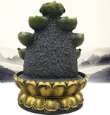 VINRITO Ornamental Wasserfall Buddha Statue - LED Brunnen Dekor Feng Shui Ornament