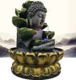 VINRITO Ornamental Wasserfall Buddha Statue - LED Brunnen Dekor Feng Shui Ornament