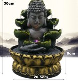 VINRITO Estatua de Buda de cascada ornamental - Decoración de fuente LED Adorno de Feng Shui