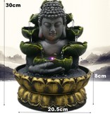 VINRITO Statua ornamentale del Buddha a cascata - Decorazione per fontana a LED Ornamento Feng Shui