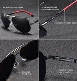 Kingseven Okulary przeciwsłoneczne Goldstar - okulary pilotażowe z UV400 i filtrem polaryzacyjnym dla mężczyzn i kobiet - szare