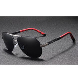 Kingseven Okulary przeciwsłoneczne Goldstar - okulary pilotażowe z UV400 i filtrem polaryzacyjnym dla mężczyzn i kobiet - srebrno-czarne