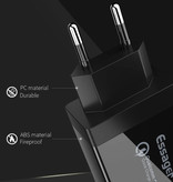 Essager 3x Port Triple USB Stekkerlader - Quick Charge 3.0 Muur Oplader Wallcharger AC Thuislader Adapter Wit