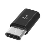 Stuff Certified® Convertisseur adaptateur micro-USB vers USB-C - Haute vitesse - Noir