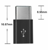 Stuff Certified® Micro-USB naar USB-C Adapter Converter - High Speed - Zwart