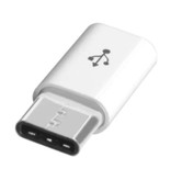 Stuff Certified® Convertisseur adaptateur micro-USB vers USB-C - Haute vitesse - Blanc