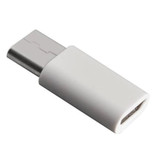 Stuff Certified® Convertidor Adaptador Micro-USB a USB-C - Alta Velocidad - Blanco