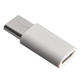 Stuff Certified® Convertisseur adaptateur micro-USB vers USB-C - Haute vitesse - Blanc