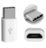 Stuff Certified® Convertidor Adaptador Micro-USB a USB-C - Alta Velocidad - Blanco