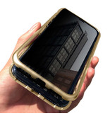 Stuff Certified® Funda Magnética 360 ° para iPhone 12 con Cristal Templado - Funda de Cuerpo Entero + Protector de Pantalla Dorado