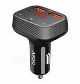 ANKER Cargador de coche SmartCharge F0 de doble puerto con transmisor Bluetooth - Cargador de coche de 24 W Cargador de coche - Negro