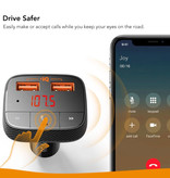 ANKER Cargador de coche SmartCharge F0 de doble puerto con transmisor Bluetooth - Cargador de coche de 24 W Cargador de coche - Negro