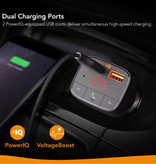 ANKER Caricabatteria da auto a doppia porta SmartCharge F0 con trasmettitore Bluetooth - Caricabatteria da auto da 24 W - nero