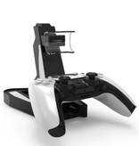 BGEKTOTH Ladestation für PlayStation 5 PS5 Ladestation für Controller - Dual Charging Station Schwarz