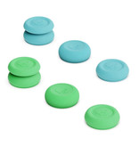 Skull & Co. 6 Thumb Grips for PlayStation 4 and 5 - Anti-Slip Controller Caps PS4 / PS5 - Green and Blue