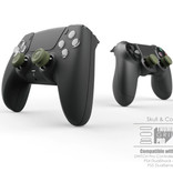 Skull & Co. 6 Daumengriffe für PlayStation 4 und 5 - Anti-Rutsch-Controller-Kappen PS4 / PS5 - Grün und Blau