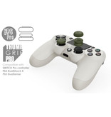 Skull & Co. 6 Thumb Grips for PlayStation 4 and 5 - Anti-Slip Controller Caps PS4 / PS5 - Green and Blue